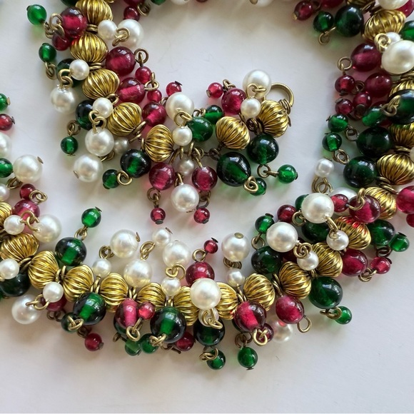 Vintage Chanel Mughal Style Glass Necklace, Circa 1930-1960s Attr Maison Gripoix - Picture 9 of 16
